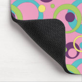 Funky Pink Circles Mousepad (Ecke)