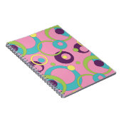 Funky Pink Circles Notebook Notizblock (Rechte Seite)