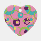 Funky Pink Circles Ornament (Hinten)