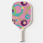 Funky Pink Circles Pickleball Schläger (Rückseite)