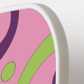 Funky Pink Circles Pickleball Schläger (Linke Seite)