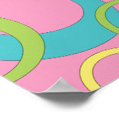 Funky Pink Circles Poster (Ecke)