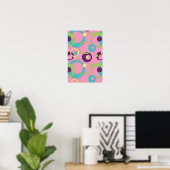 Funky Pink Circles Poster (Heimbüro)