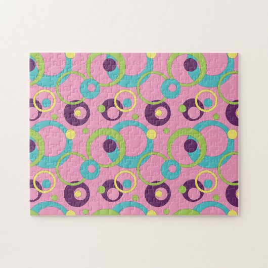 Funky Pink Circles Puzzle (Horizontal)