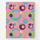 Funky Pink Circles SpiralNotebook Notizblock (Rückseite)