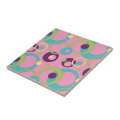 Funky Pink Circles Tile Fliese (Seite)