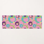 Funky Pink Circles Yogmata Yogamatte (Vorderseite (Horizontal))