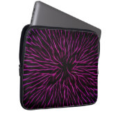 Funky Pink Fire Blume Abstrakt Laptopschutzhülle (Vorne Rechts)