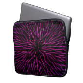Funky Pink Fire Blume Abstrakt Laptopschutzhülle (Vorderseite Links)
