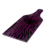 Funky Pink Fire Blume Abstrakt Schneidebrett (Ecke)