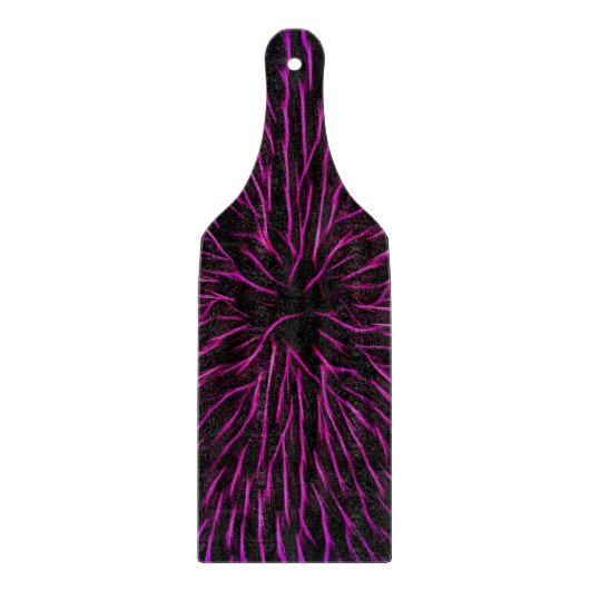 Funky Pink Fire Blume Abstrakt Schneidebrett (Vorderseite)