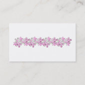 Funky Pink Foral Dot Handbag Visitenkarte (Rückseite)