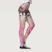 Funky Pink Fraktal Leggings (Rechts)