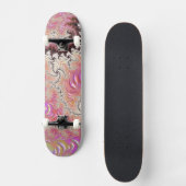 Funky Pink Fraktal Skateboard (Vorderseite)