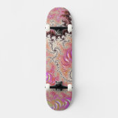 Funky Pink Fraktal Skateboard (Vorderseite)
