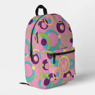 Funky Pink Kreise Bedruckter Rucksack