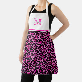 Funky Pink Leopard Print | MIT MONOGRAMM SCHÜRZE