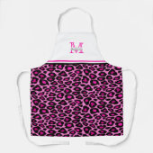 Funky Pink Leopard Print | MIT MONOGRAMM SCHÜRZE (Vorderseite)