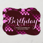 Funky Pink Party II Geburtstagseinladung Einladung (Vorne/Hinten)