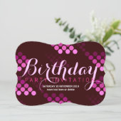 Funky Pink Party II Geburtstagseinladung Einladung (Stehend Vorderseite)