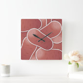 Funky Pink Potato Quadratische Wanduhr (Zuhause)