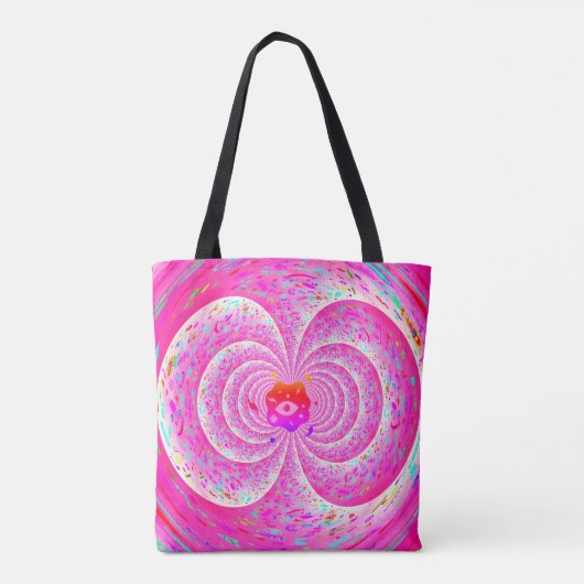 Funky Pink Spiral Tasche (Rückseite)