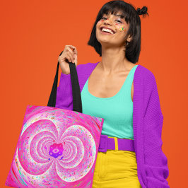 Funky Pink Spiral Tasche