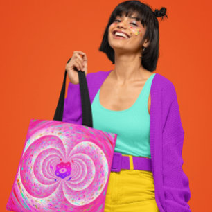 Funky Pink Spiral Tasche