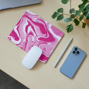 Funky Pink Swirl Gefärbte Krawatte Mouse Pad Mousepad