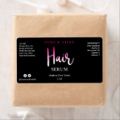 Funky Pink und Black Hair Serum Labels (Insitu)