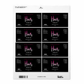 Funky Pink und Black Hair Serum Labels (Vorne)