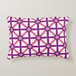 Funky Pink und Lila Muster Dekokissen