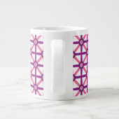 Funky Pink und Lila Muster Jumbo-Tasse (Rückseite)