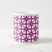 Funky Pink und Lila Muster Jumbo-Tasse (Vorderseite)