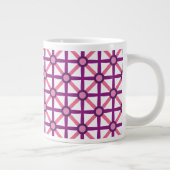 Funky Pink und Lila Muster Jumbo-Tasse (Rechts)