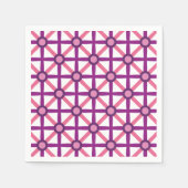 Funky Pink und Lila Muster Serviette (Vorderseite)