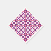 Funky Pink und Lila Muster Serviette (Ecke)