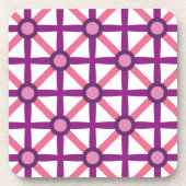 Funky Pink und Lila Muster Untersetzer (Vorderseite)