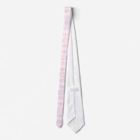 Funky Pink und White Retro Muster Krawatte (Rückseite)