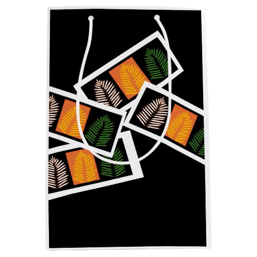 Funky Pinnate Mittlere Geschenktüte (Vorderseite)