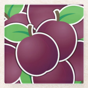 Funky plum glasuntersetzer