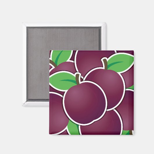 Funky plum magnet (Vorderseite/Rückseite)