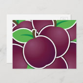 Funky plum postkarte (Vorne/Hinten)