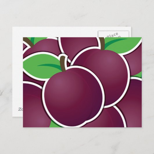 Funky plum postkarte (Vorne/Hinten)