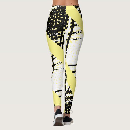 Funky Polka Dot Lines kühne Leggings (Rückseite)