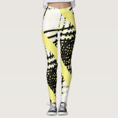 Funky Polka Dot Lines kühne Leggings (Vorderseite)