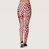 Funky Polka Dot Lines kühne Leggings (Rückseite)