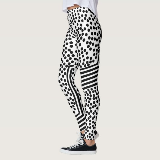 Funky Polka Dot Lines kühne Leggings (Links)
