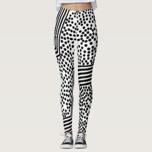 Funky Polka Dot Lines kühne Leggings
