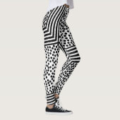 Funky Polka Dot Lines kühne Leggings (Rechts)
